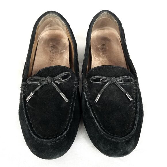 Vionic Virginia Black Suede Leather Moccasin Comfort Loafer Flats Size 8 - Picture 2 of 7